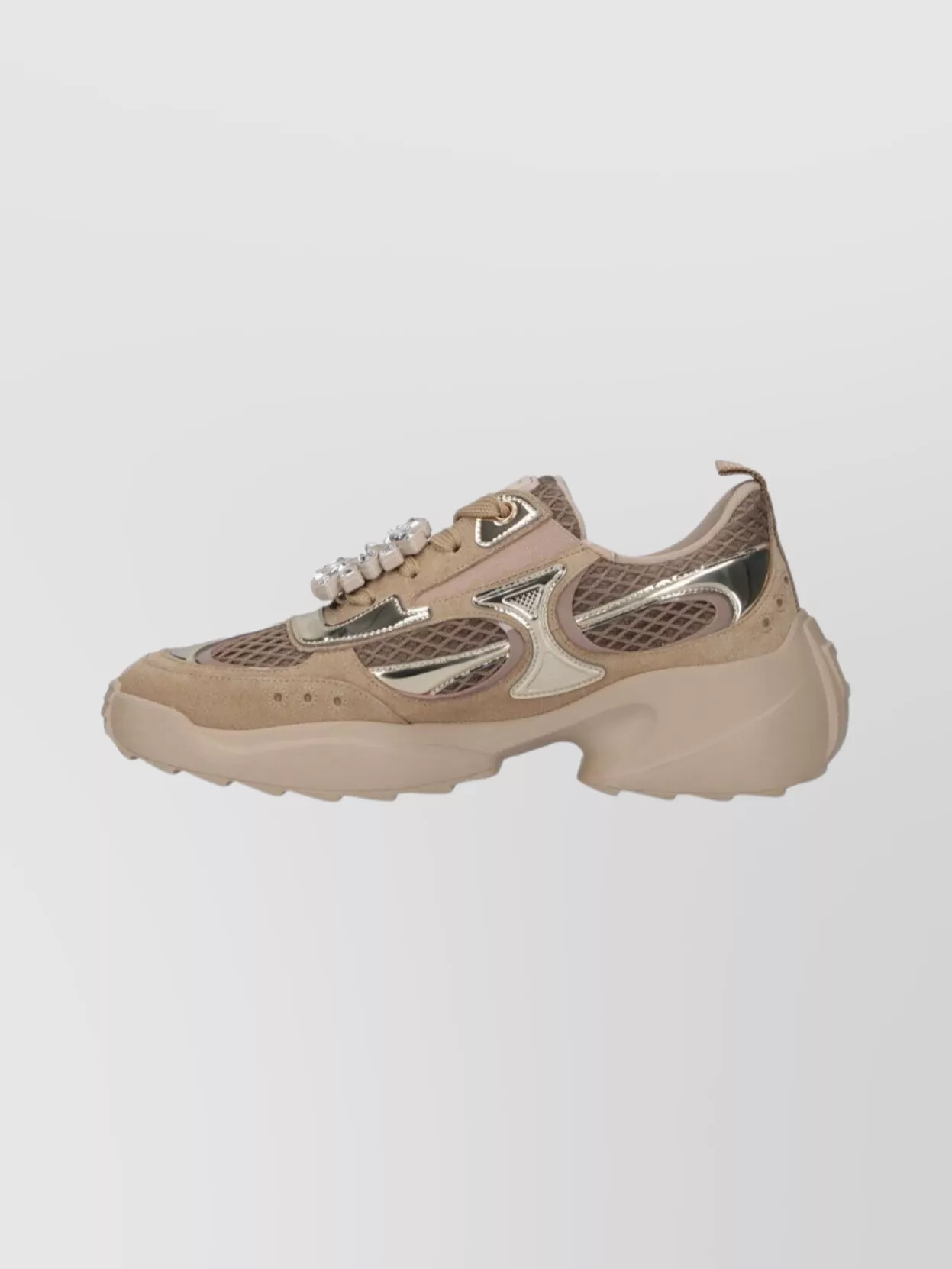 Roger Vivier Chunky Sole Sneakers Featuring Metallic Accents