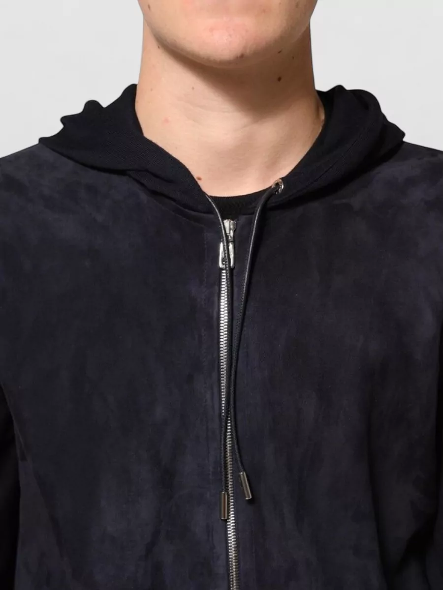 Dolce&Gabbana Leather Hooded Jacket
