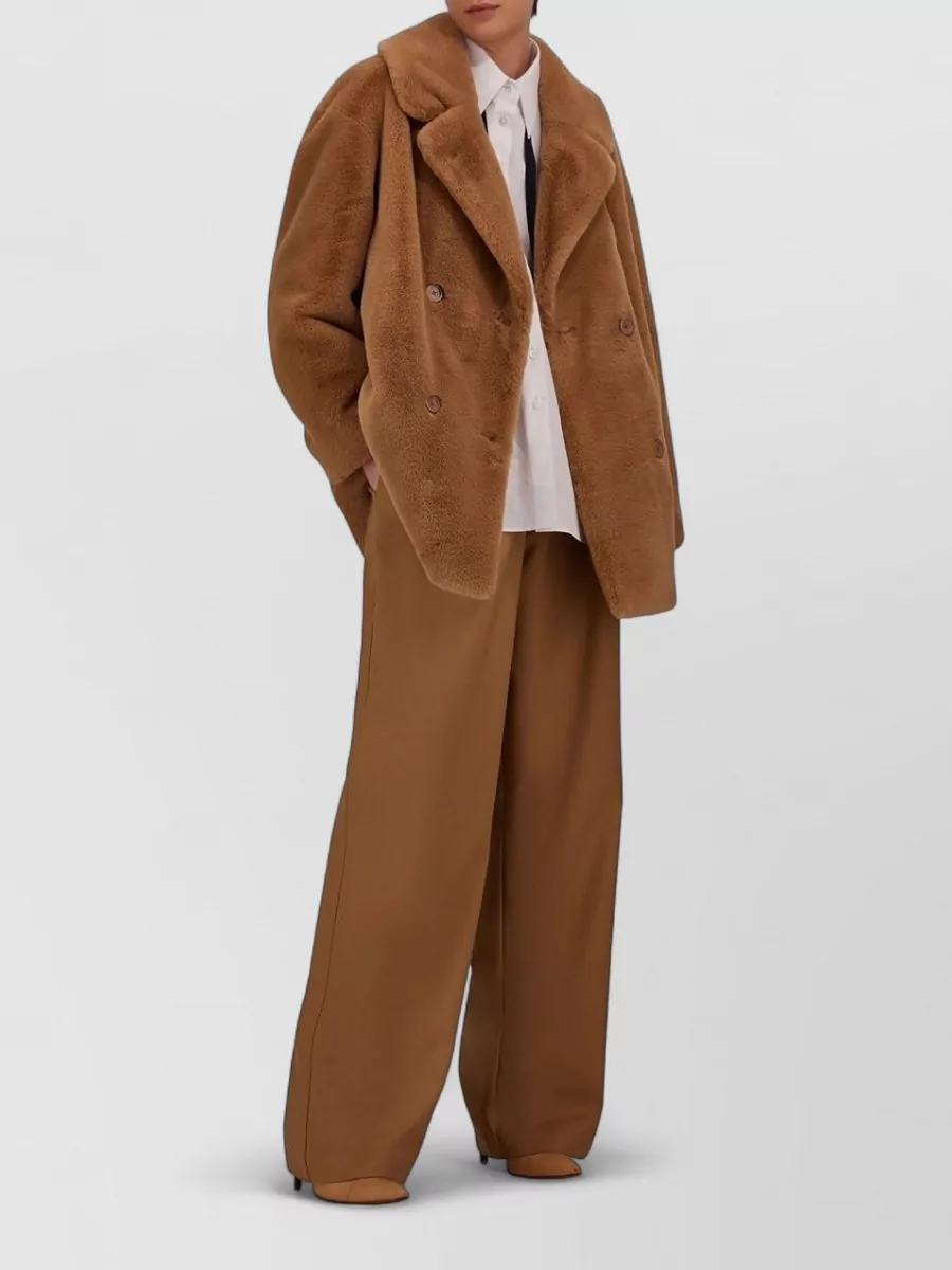 Herno Double Breasted Faux Fur Coat