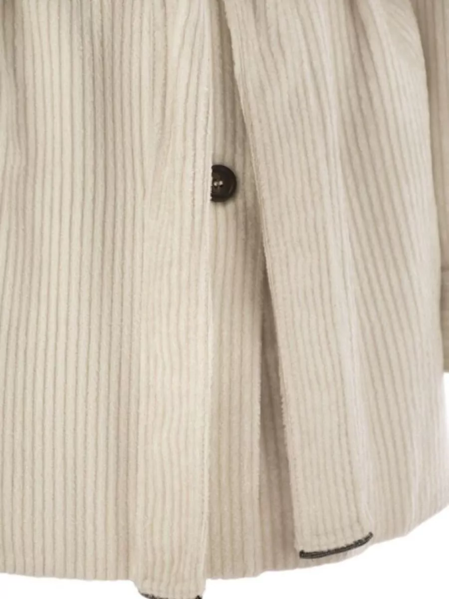 Brunello Cucinelli Corduroy Safari-Style Jacket