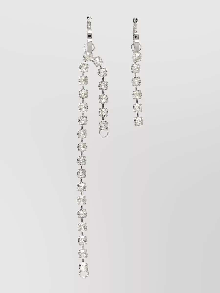 Mm6 Maison Margiela crystal-embellished asymmetric earrings
