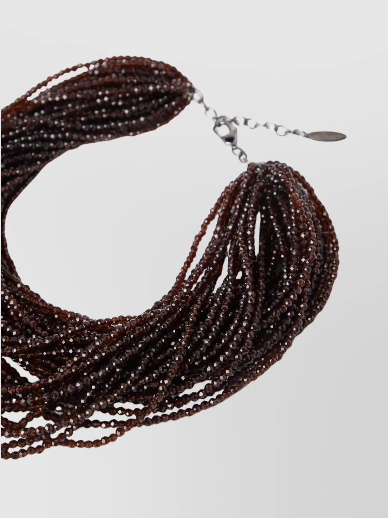 Brunello Cucinelli Multi-strand Beaded Silver And Glass Necklace