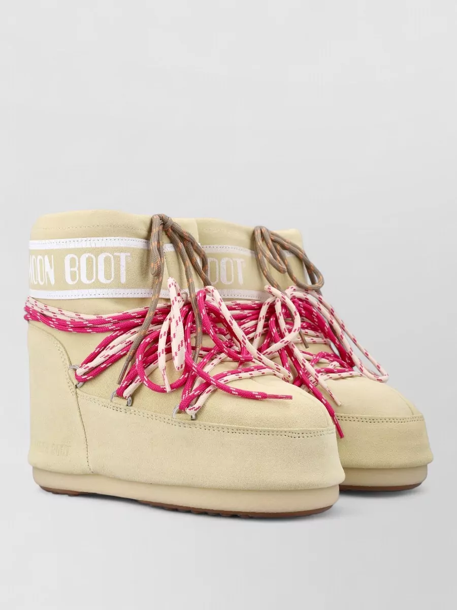 Moon Boot suede lace-up ankle boots