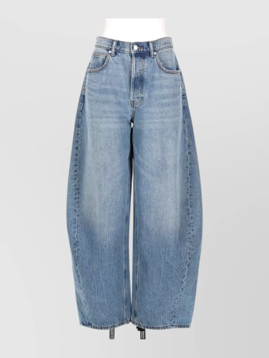 Alexander Wang crystal-embellished balloon wide-leg jeans