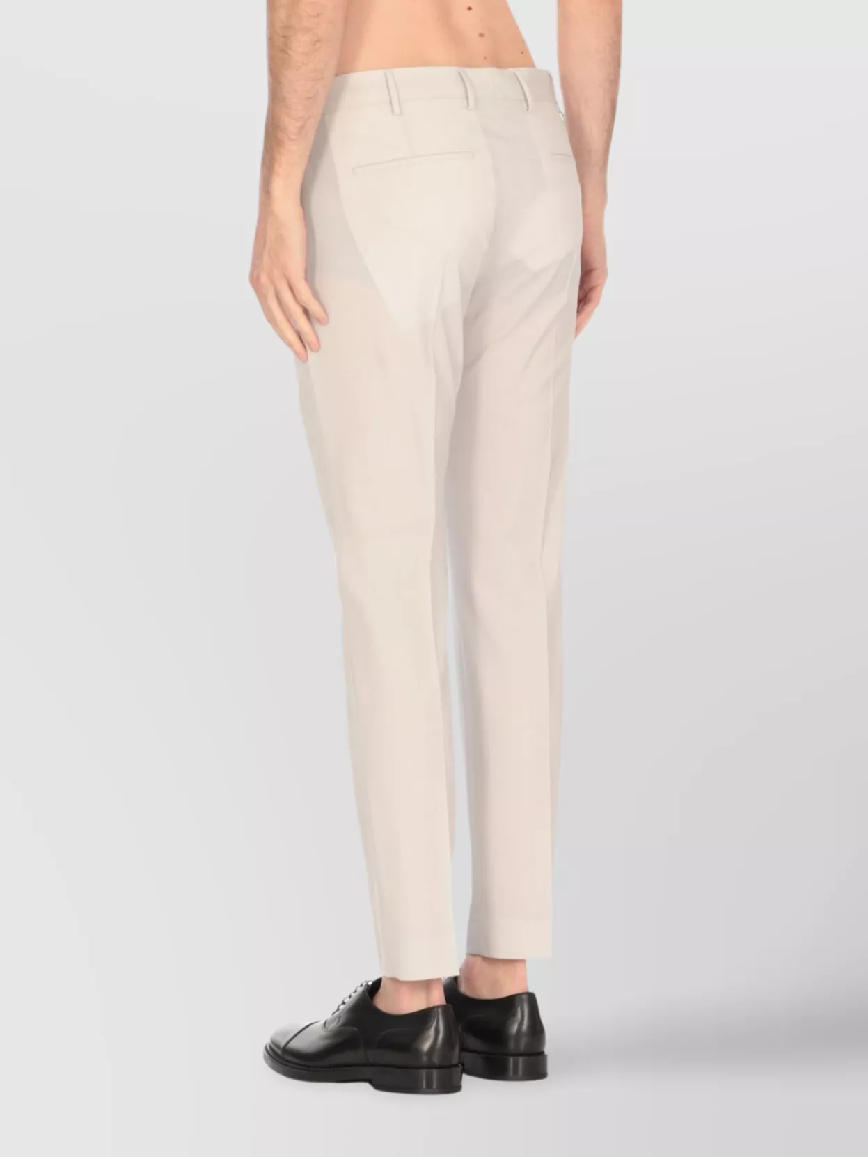 Pt Torino Straight Pleated Cotton Trousers
