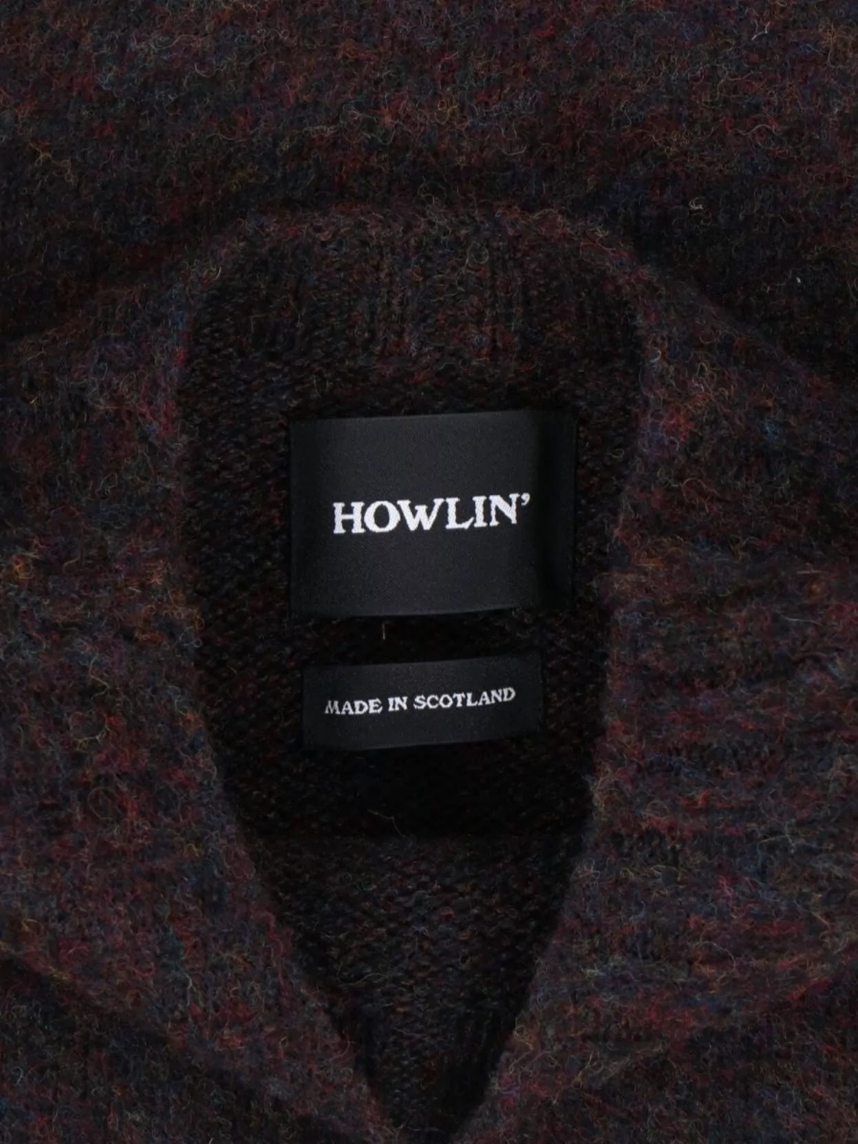 Howlin Soft Textured Crewneck Sweater With Ribbed Cuffs