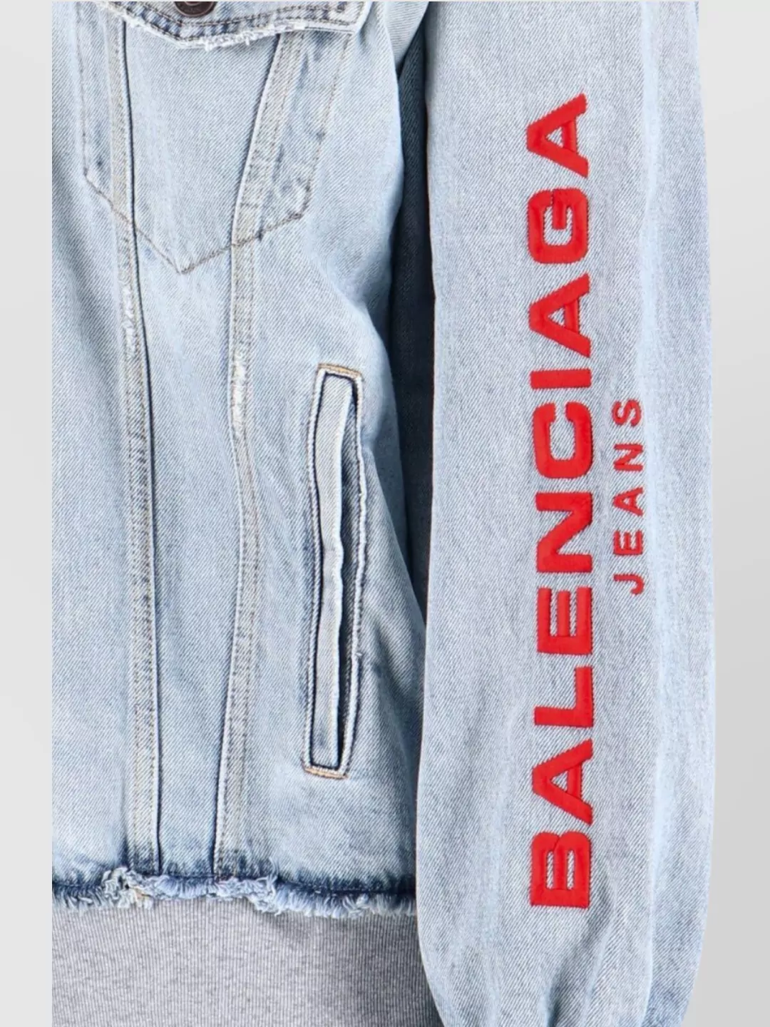 Balenciaga Relaxed Fit Hooded Jacket With Distressed Detailing