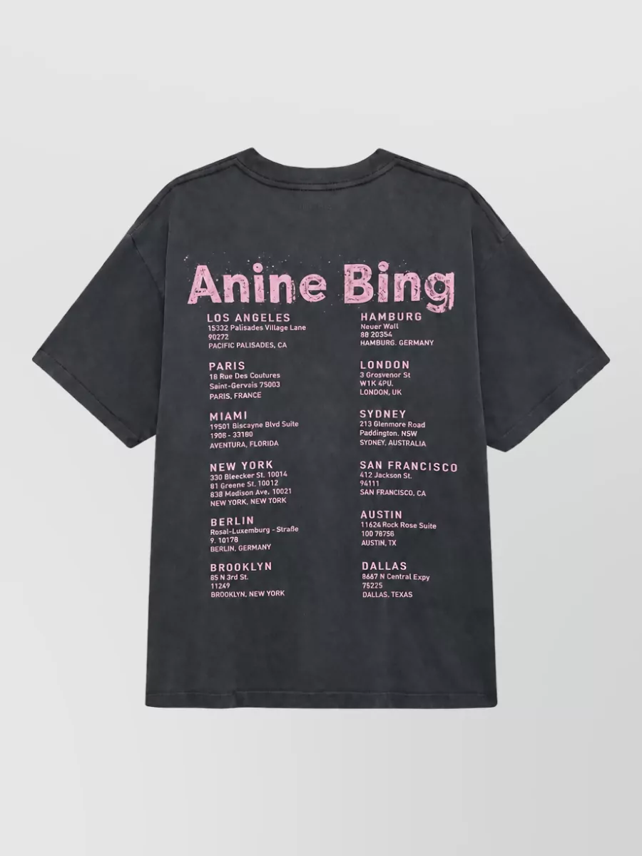 Anine Bing Graphic Cotton T-Shirt