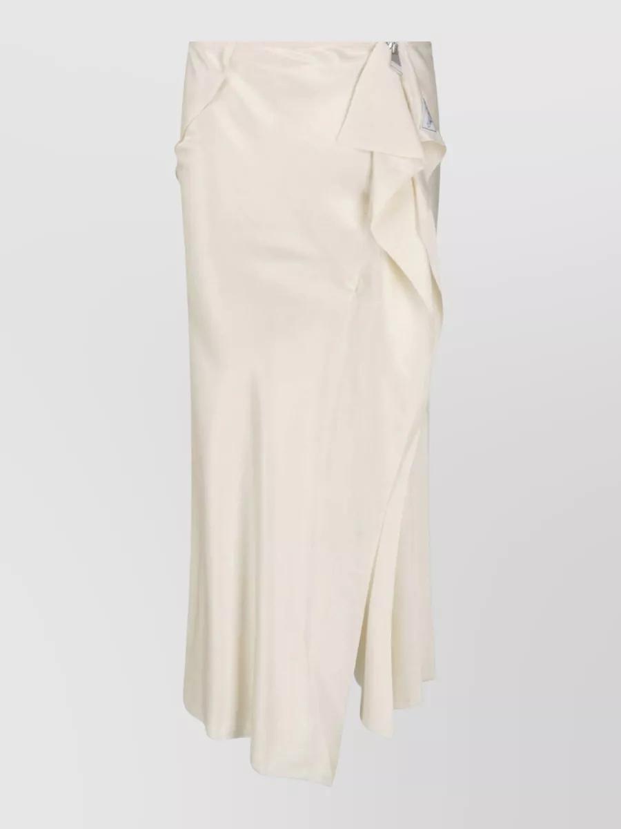 The Attico viscose midi wrap skirt
