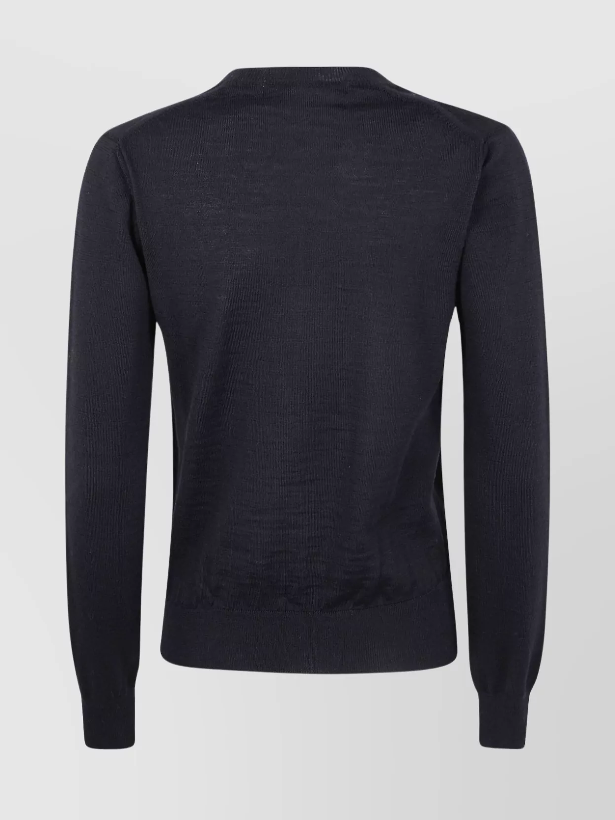 Comme Des Garçons Ribbed Hem Long Sleeve Crew Neck Cardigan