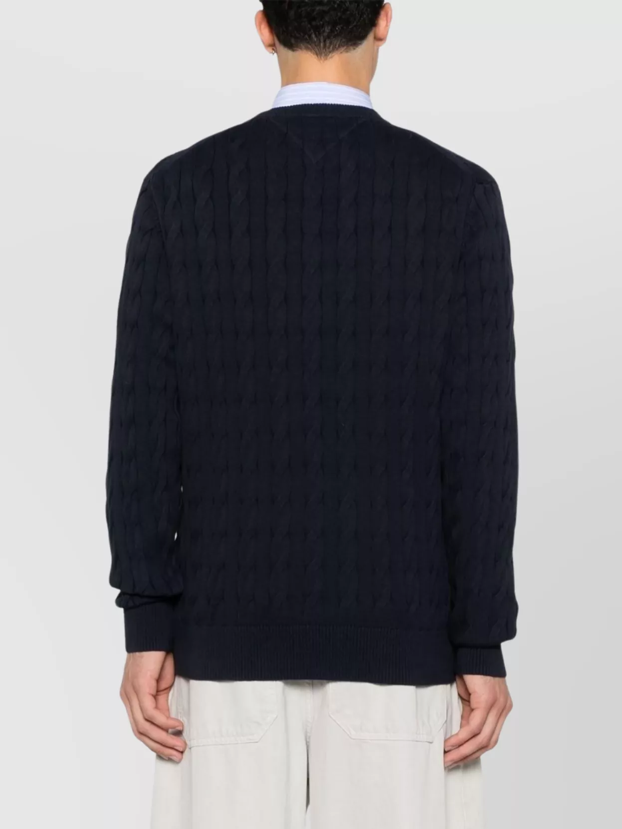 Tommy Hilfiger Organic Cotton Cable Knit Crew Neck Sweater
