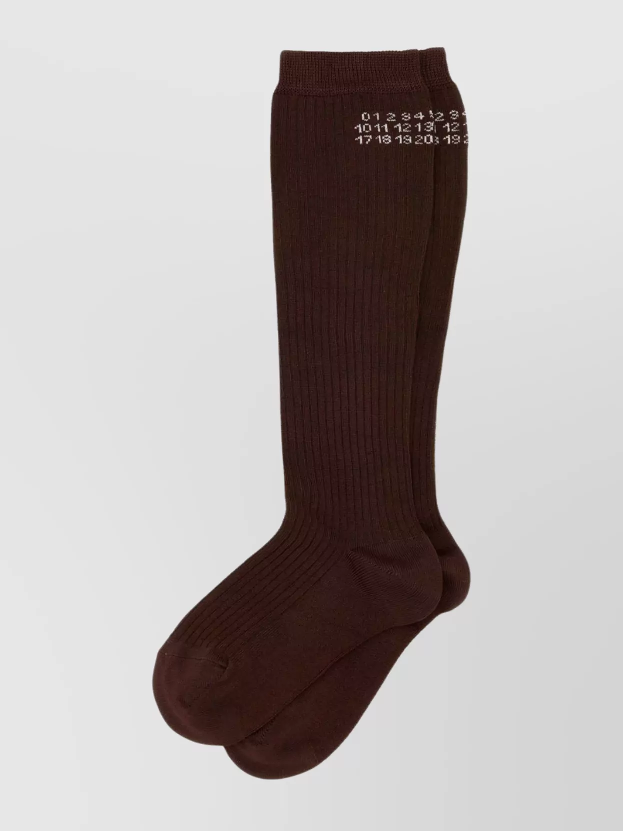 Mm6 Maison Margiela Stretch Viscose Blend Knee-high Socks In Black