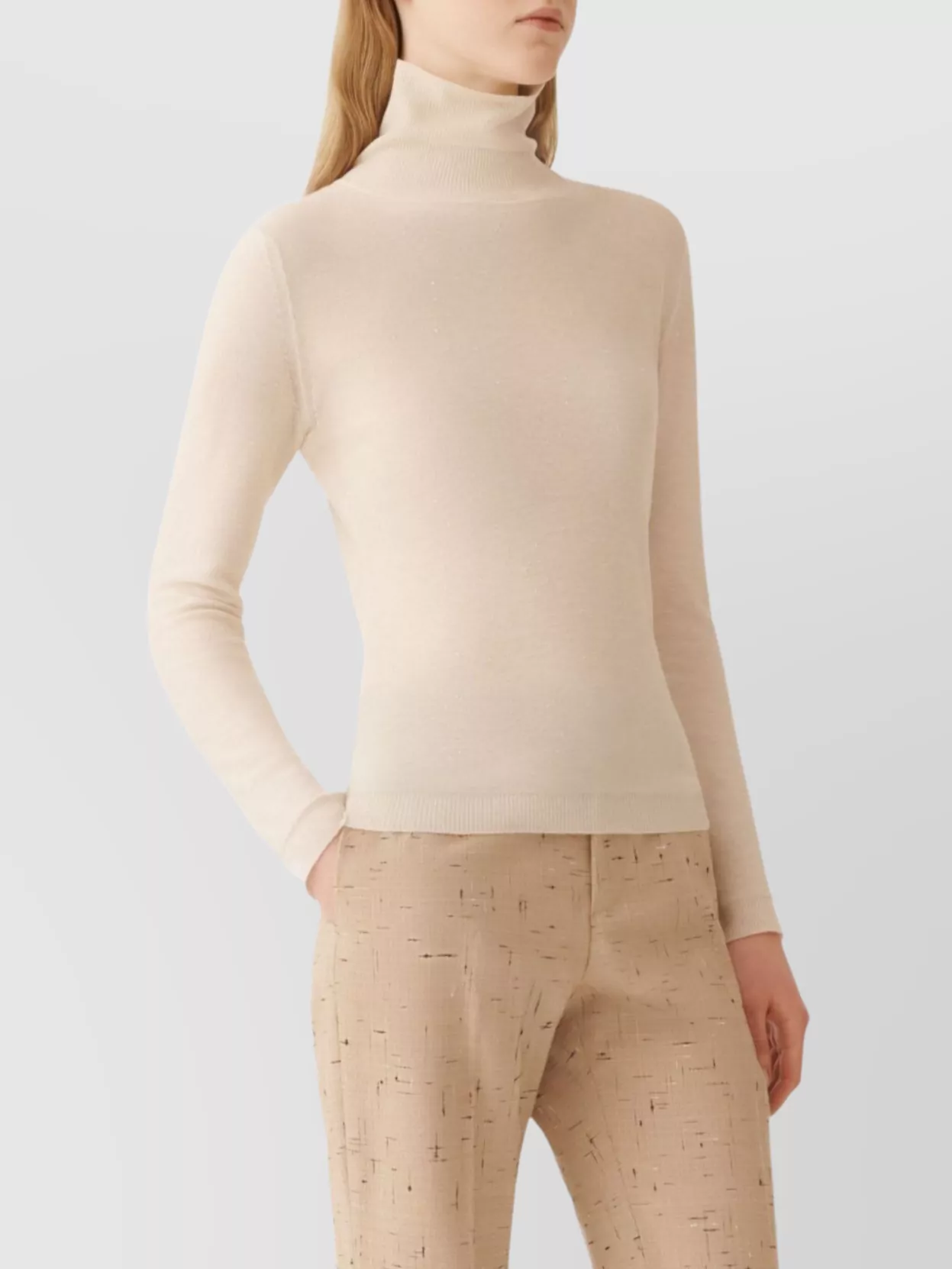 Fabiana Filippi Sequin Embellishment Wool Turtleneck Sweater