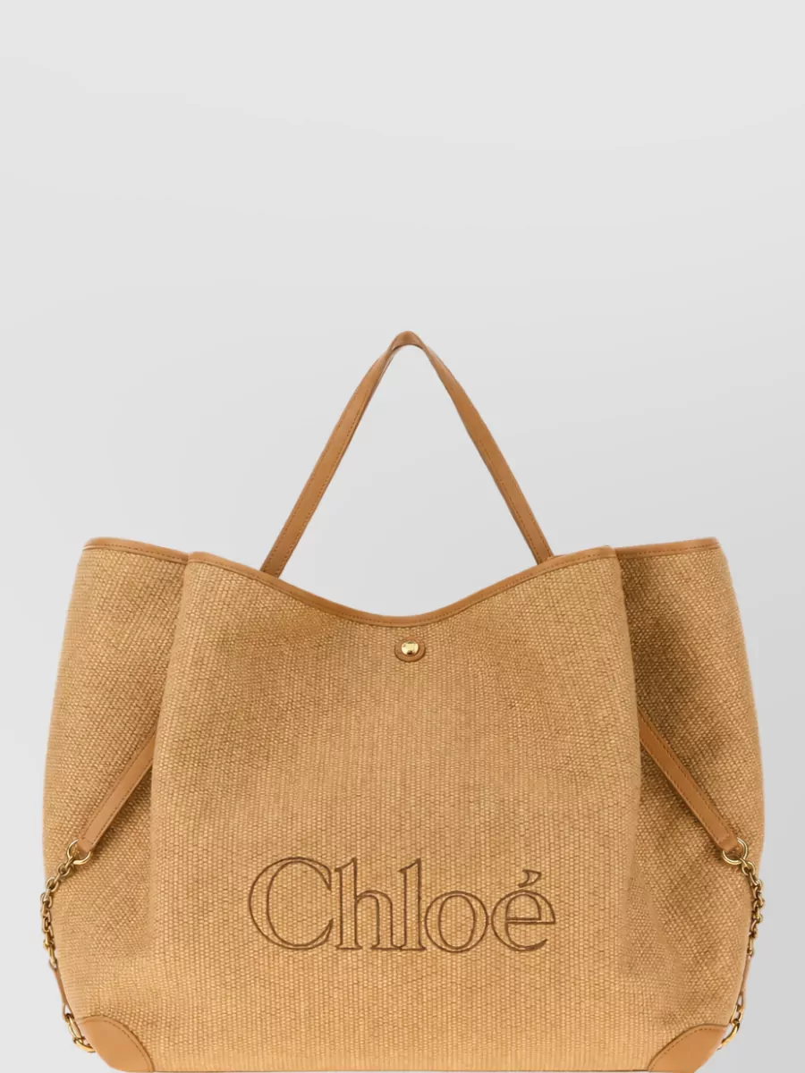 Chloé na raffia tote bag