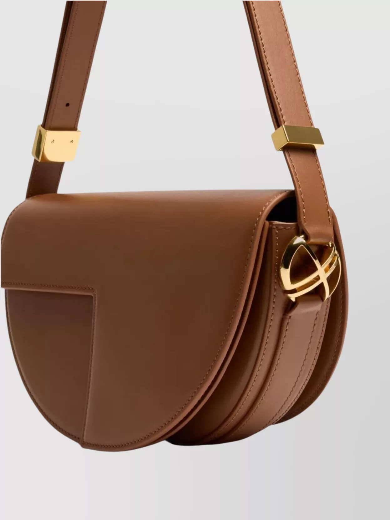 Patou Leather Shoulder Bag Adjustable Strap