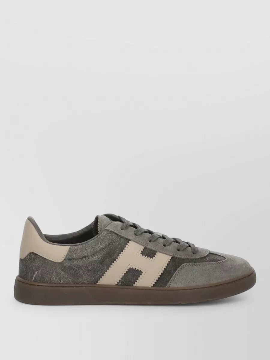Hogan Leather Low Top Lace-Up Sneakers