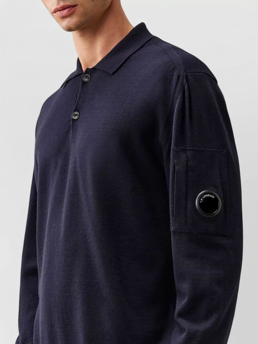 C.p. Company Fine-Knit Wool Polo Jumper