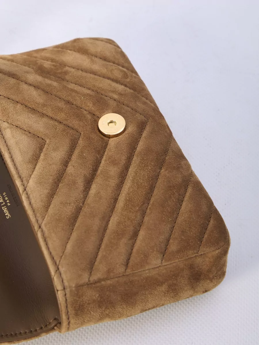 Saint Laurent College Chain Leather Mini Crossbody Bag