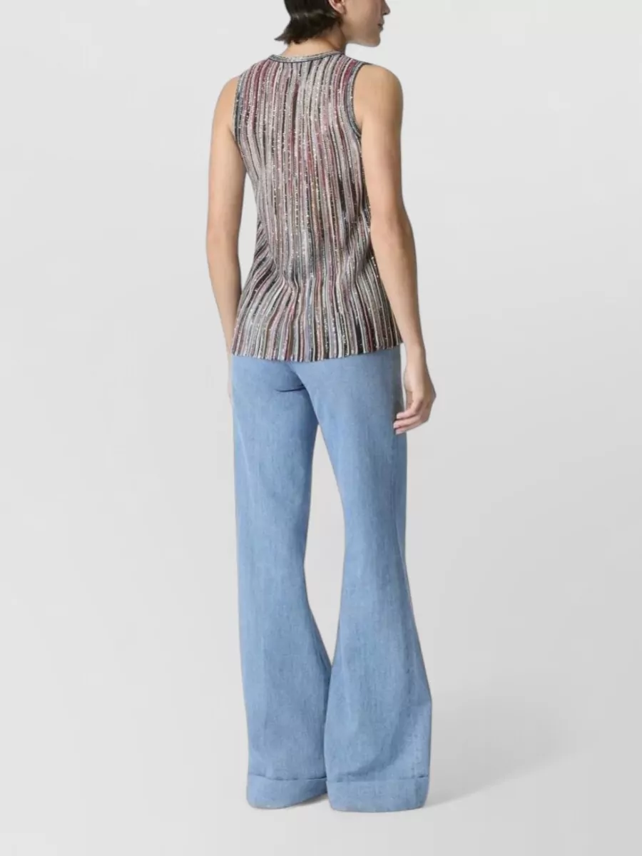 Missoni Striped Sequin Sleeveless Top