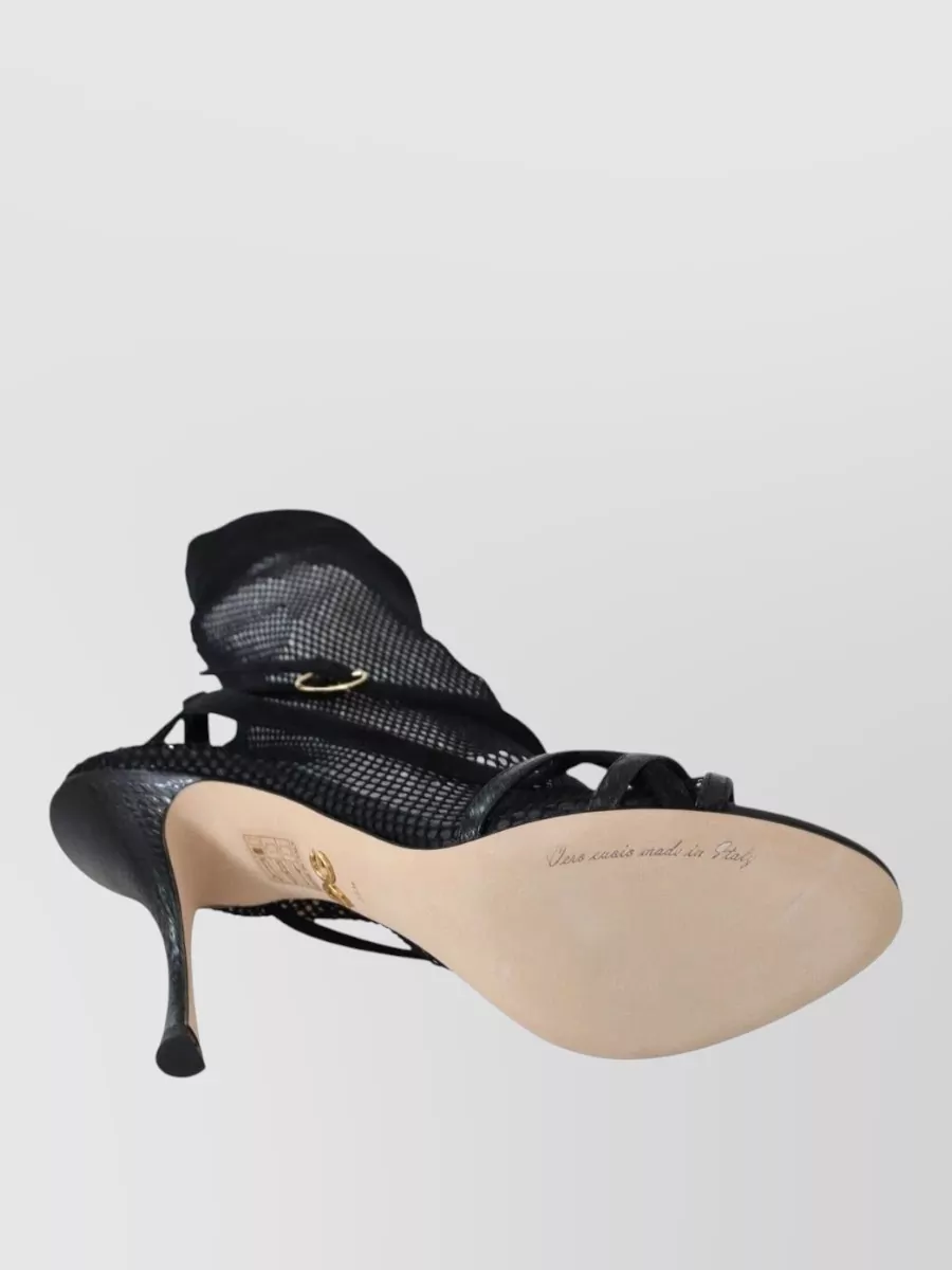 Dolce&Gabbana Leather Mesh Sandal Boots
