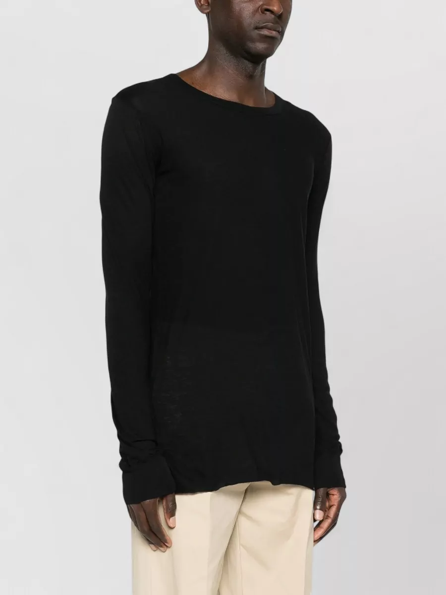 Rick Owens Long Sleeve Temple Jersey Round Neck