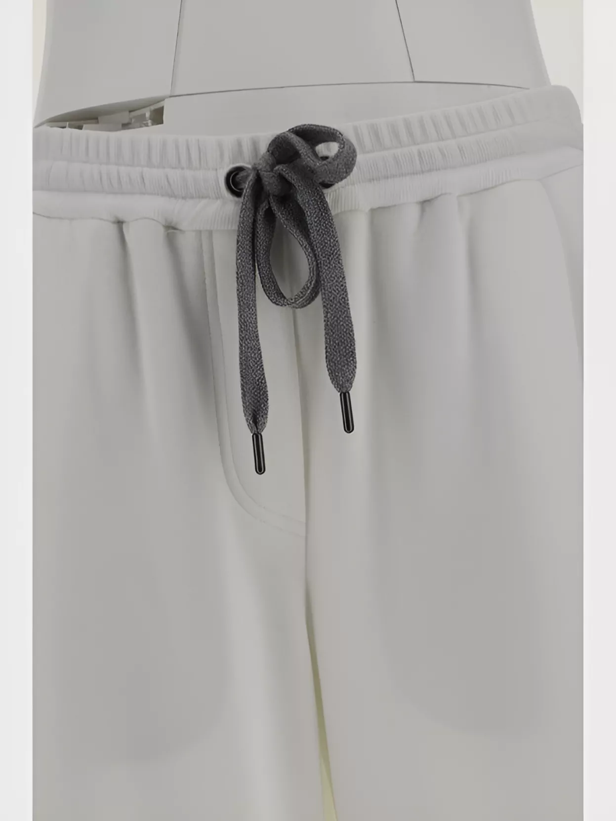Brunello Cucinelli Wide-leg Cotton Sweatpants Monochrome Pattern
