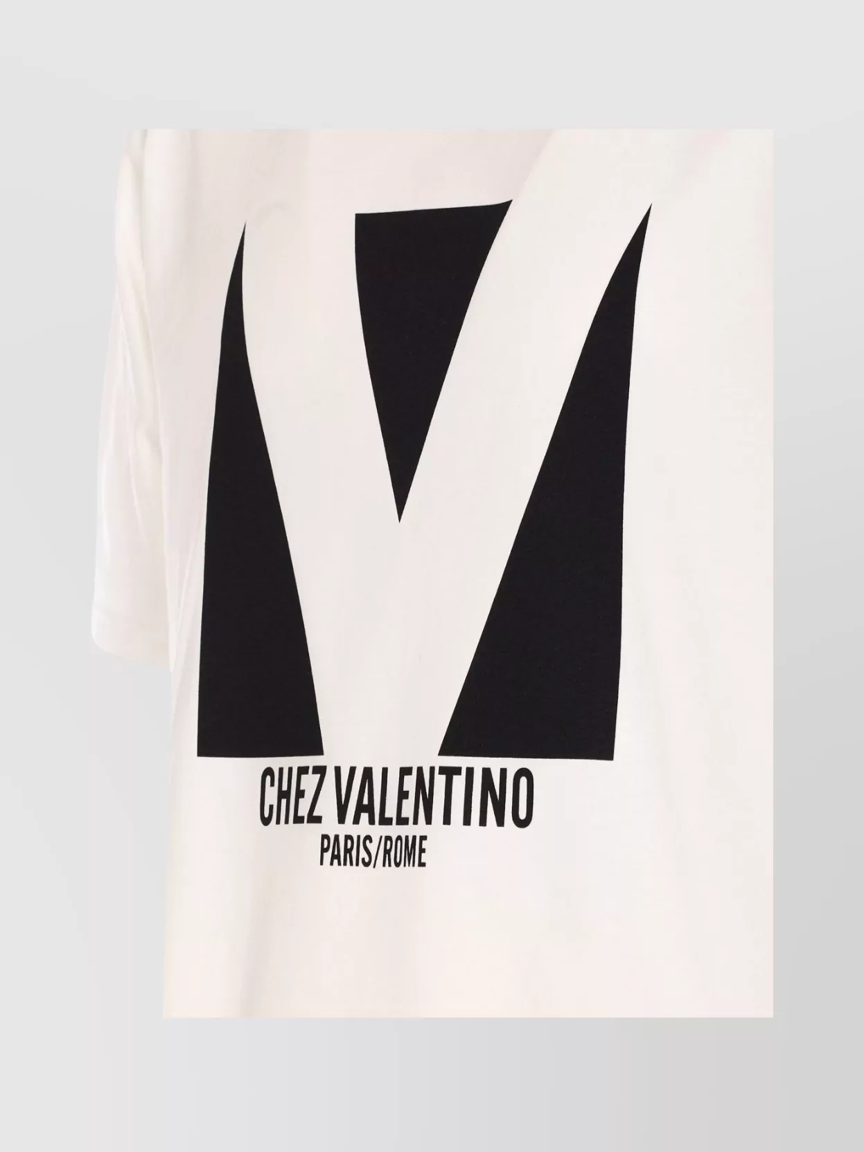 Valentino Crewneck T-shirt With Frontal Logo Print