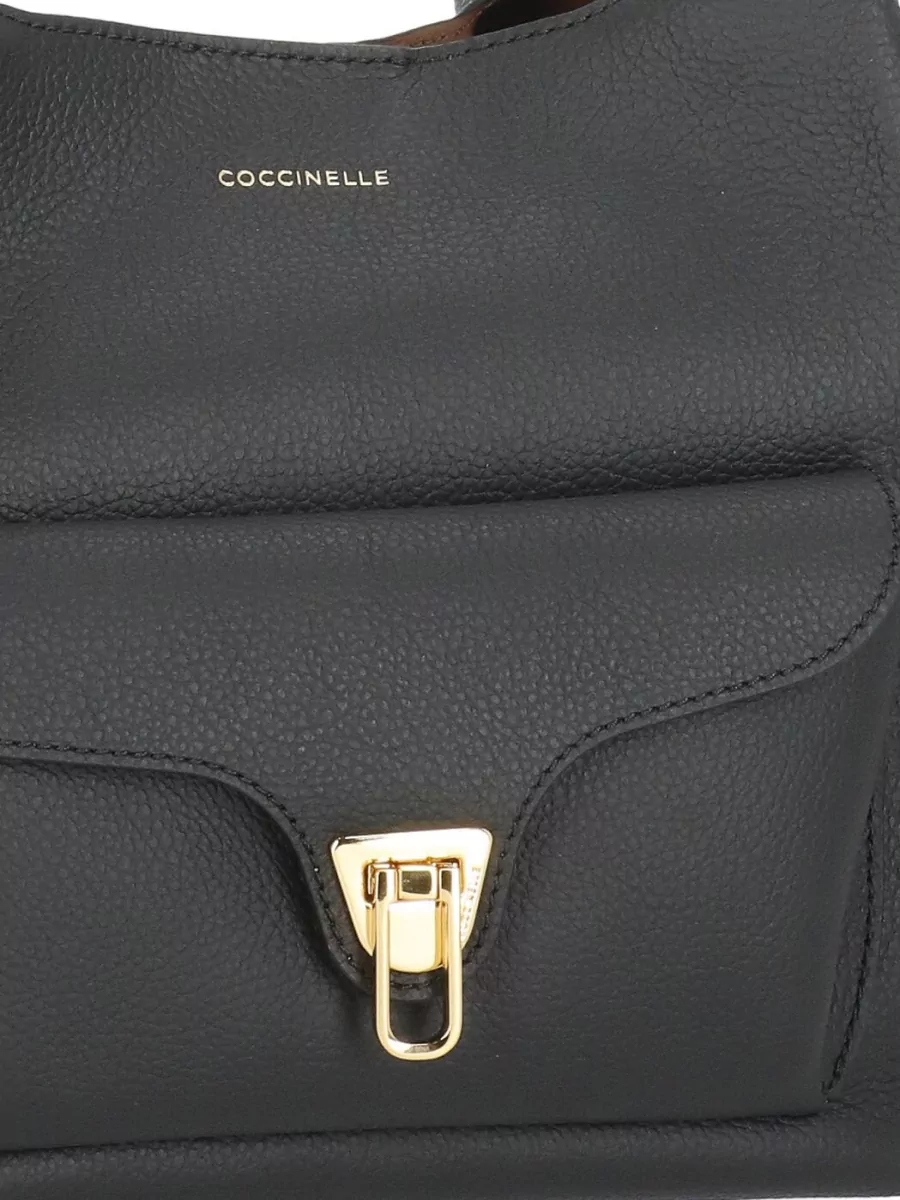 Coccinelle Shoulder Bag Shopping Shape Textured Leather