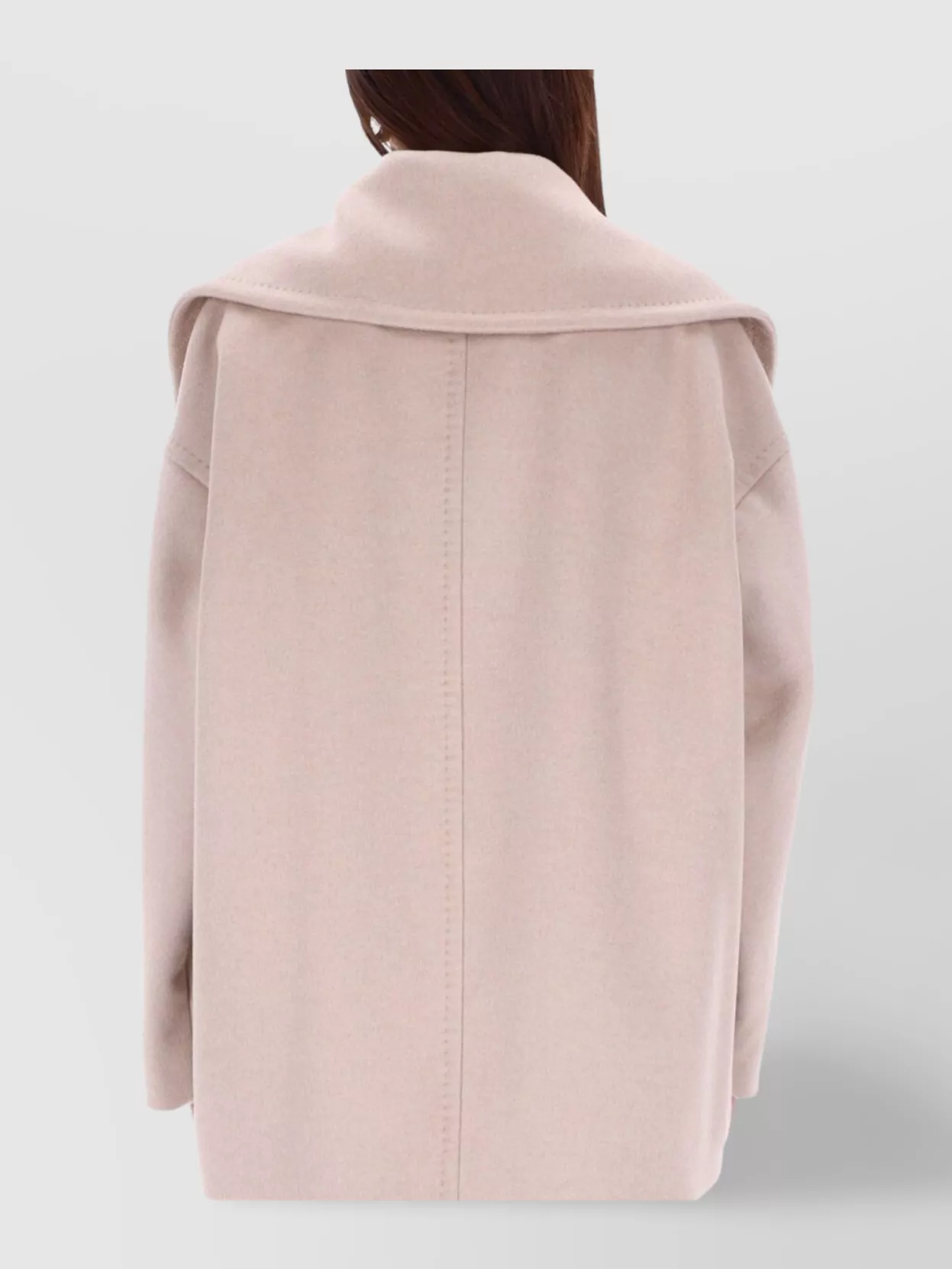 Max Mara Oversized Double-breasted Coat Large Lapels In Neutral