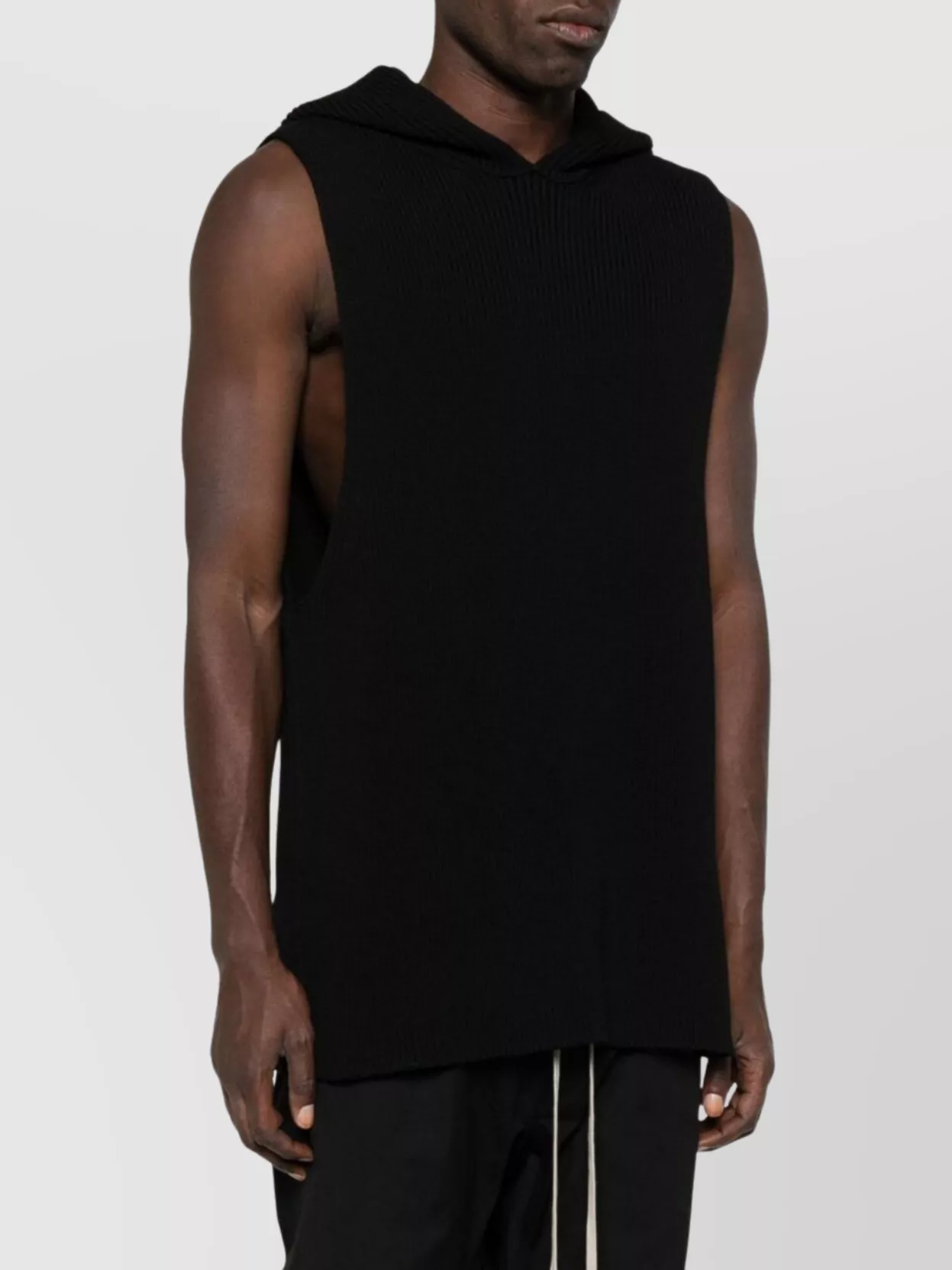 Rick Owens Sleeveless Wool Tank Hood