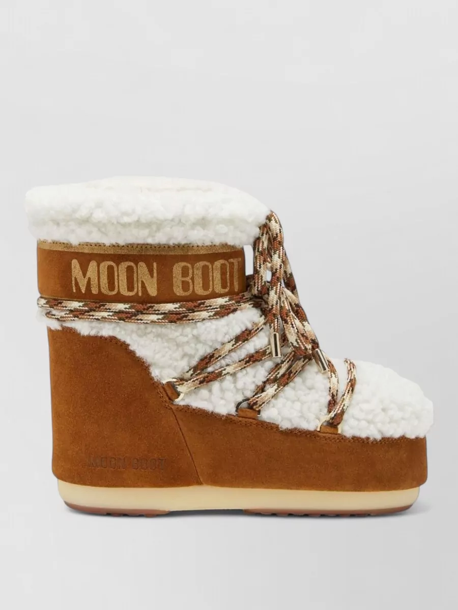 Moon Boot Shearling Lace-Up Boots