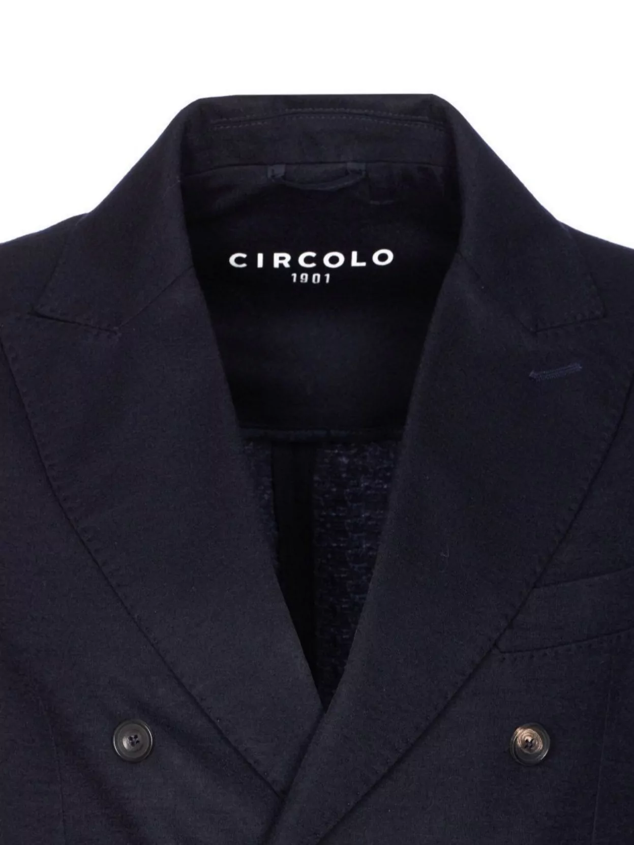 Circolo 1901 Double Breasted Jacket Structured Shoulders In Blue