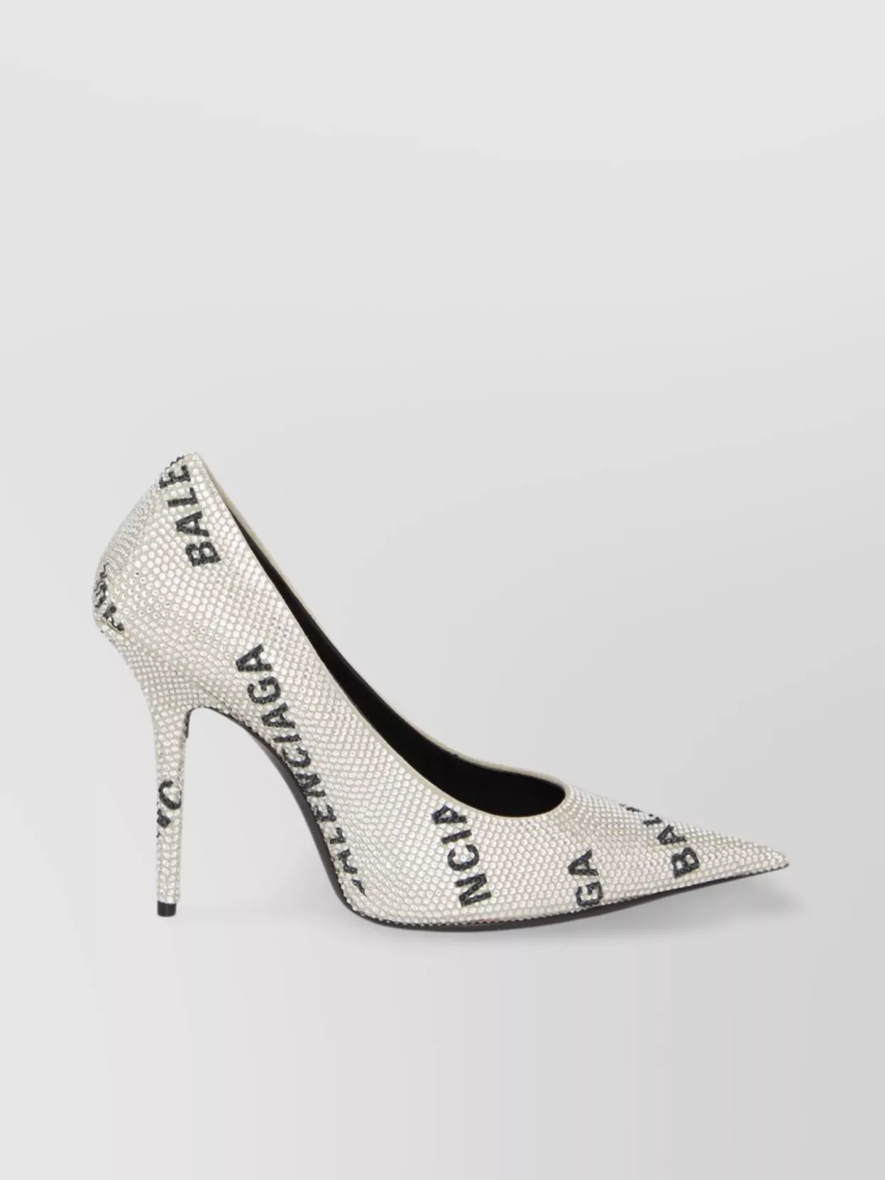 Balenciaga Pointed Square Knife Heel Pumps In White