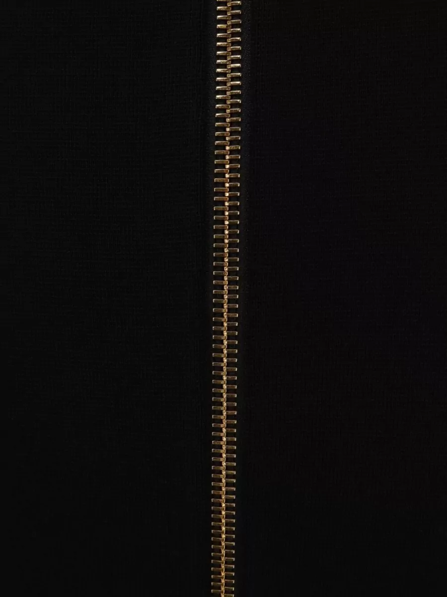 Elisabetta Franchi Ribbed High-Rise Midi Pencil Skirt