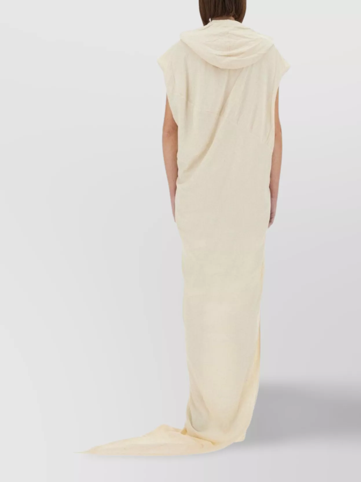 Rick Owens Drkshdw Long Dress Hood Cap Sleeves Floor-Length