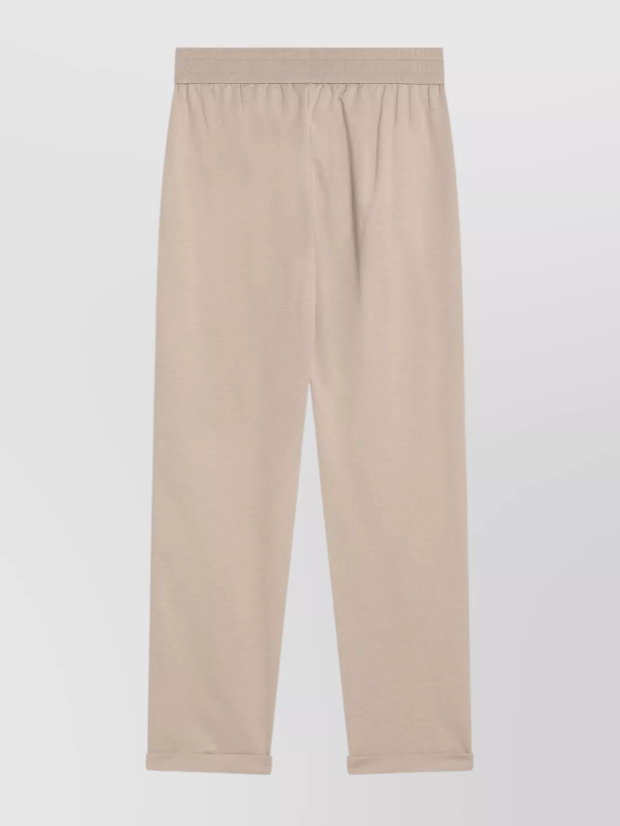 Brunello Cucinelli Cotton Joggers With Elastic Waistband And Side Pockets In Neutral