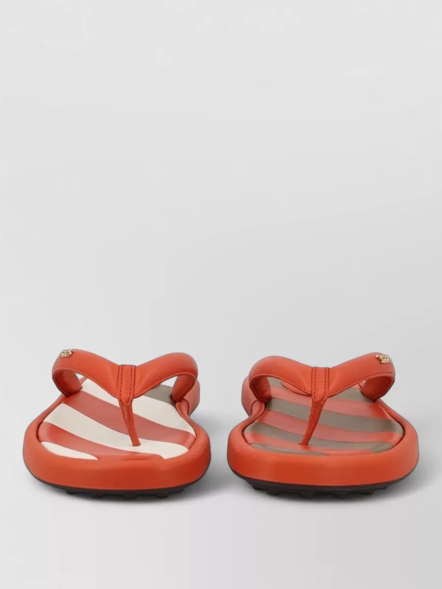Tod's Leather logo-detail flip flops
