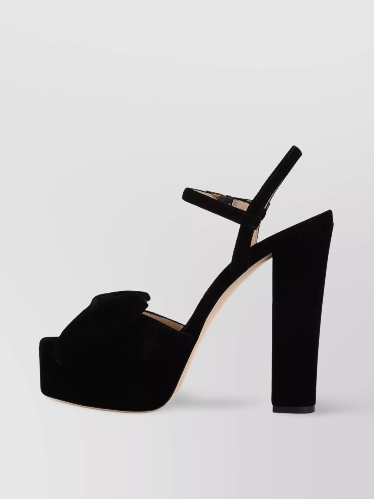 Tom Ford Velvet Platform Sandals Block Heel