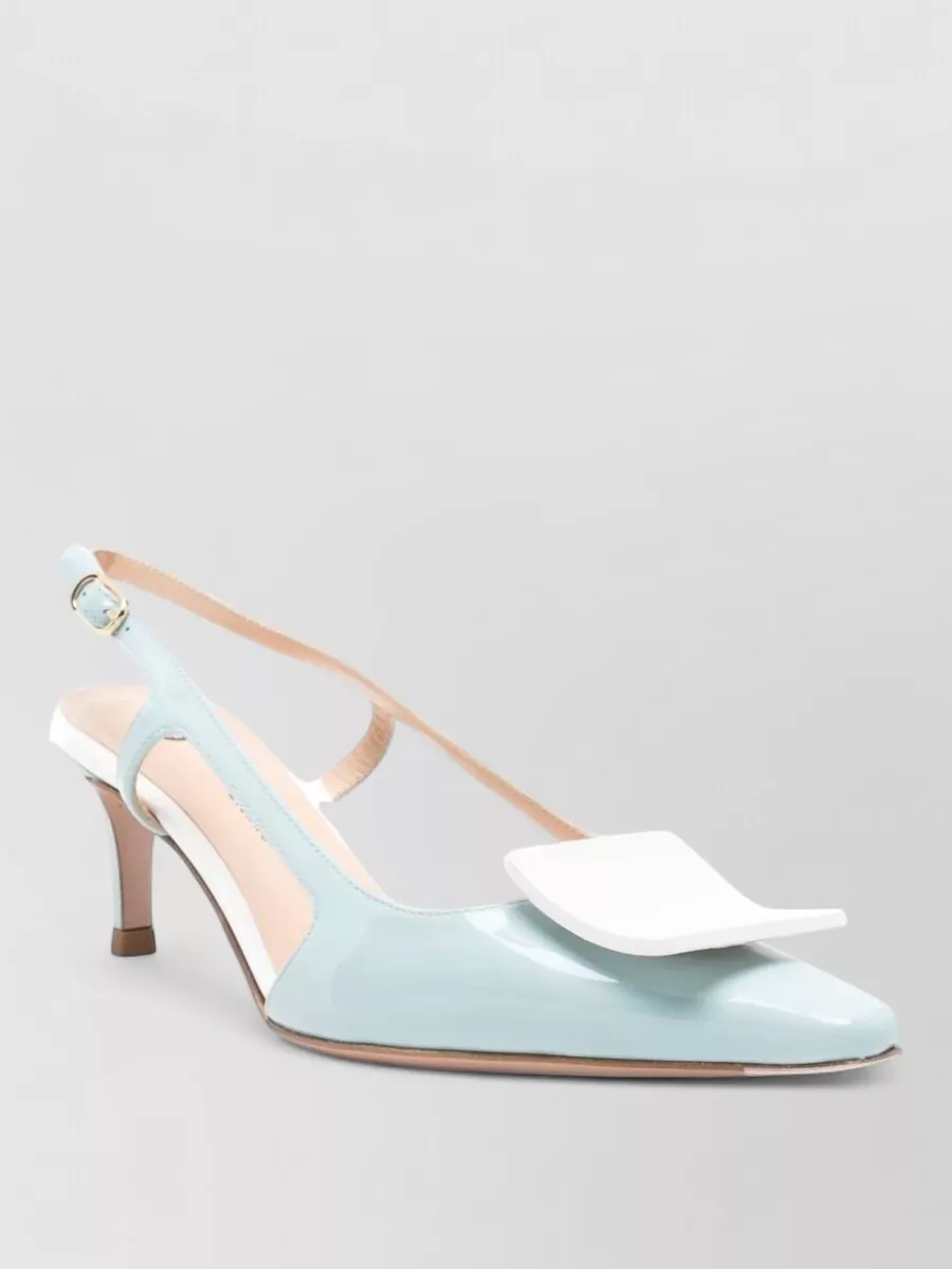 Roberto Festa leather square-toe slingback pumps