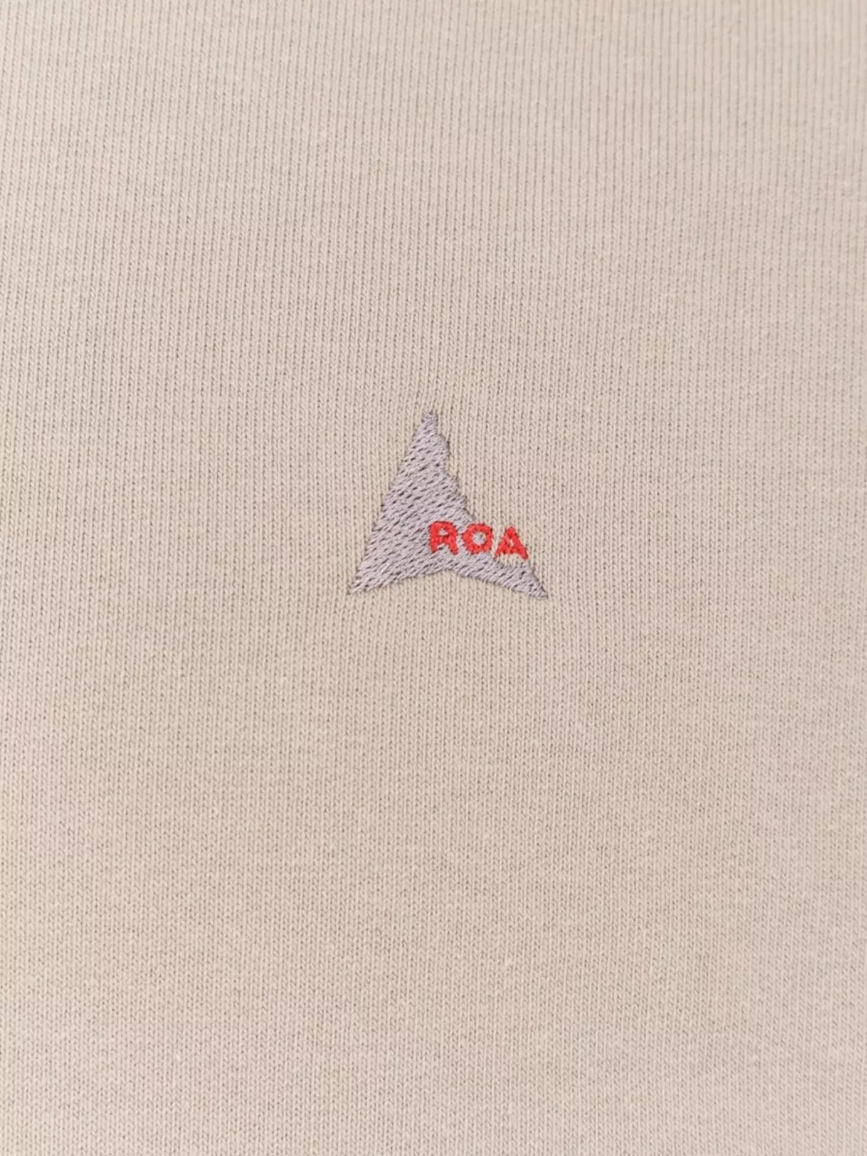 Roa Logo Cotton Sweatshirt Stretch Elastic Cuff Pocket