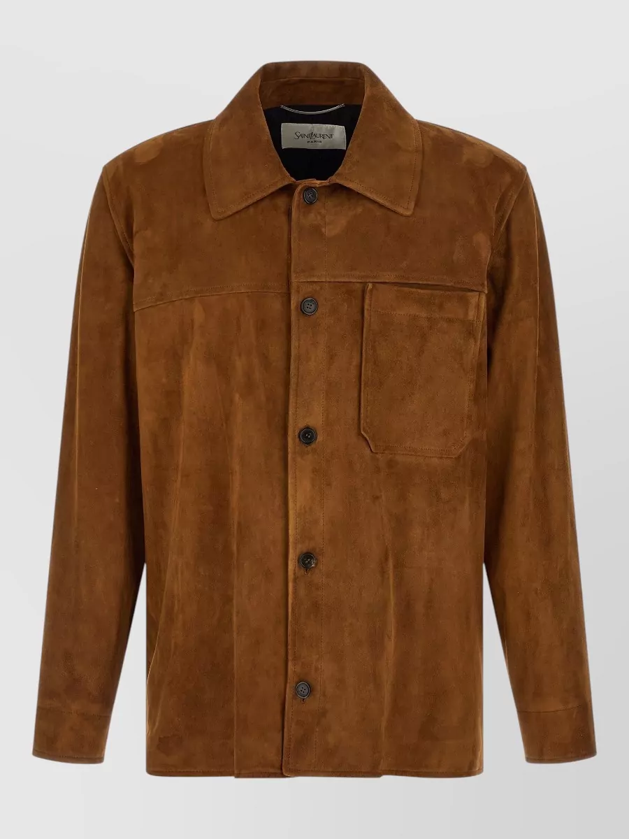 Saint Laurent suede shirt jacket