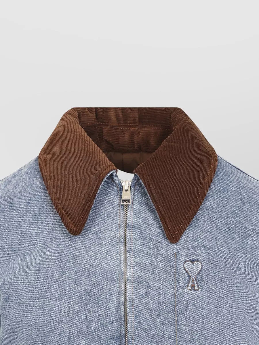 Ami Paris Denim Zipped Jacket