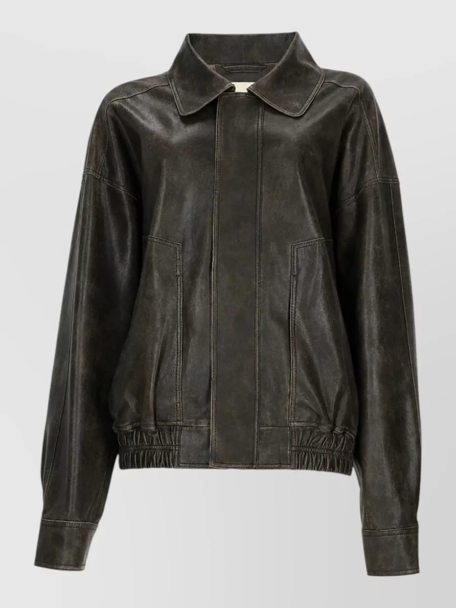 Alysi leather bomber jacket