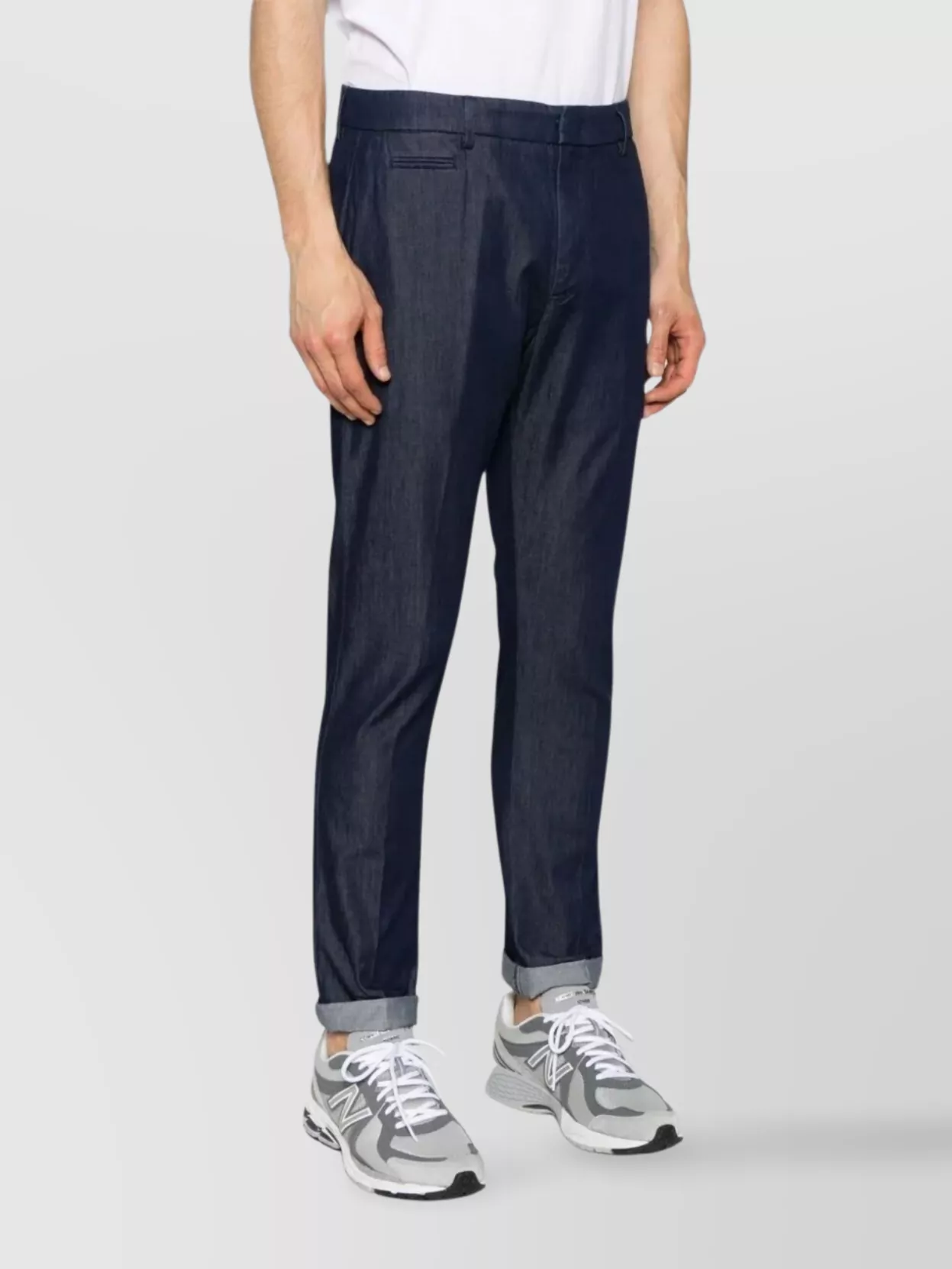 Dondup Joe Belted Turn-up Hem Trousers In Burgundy