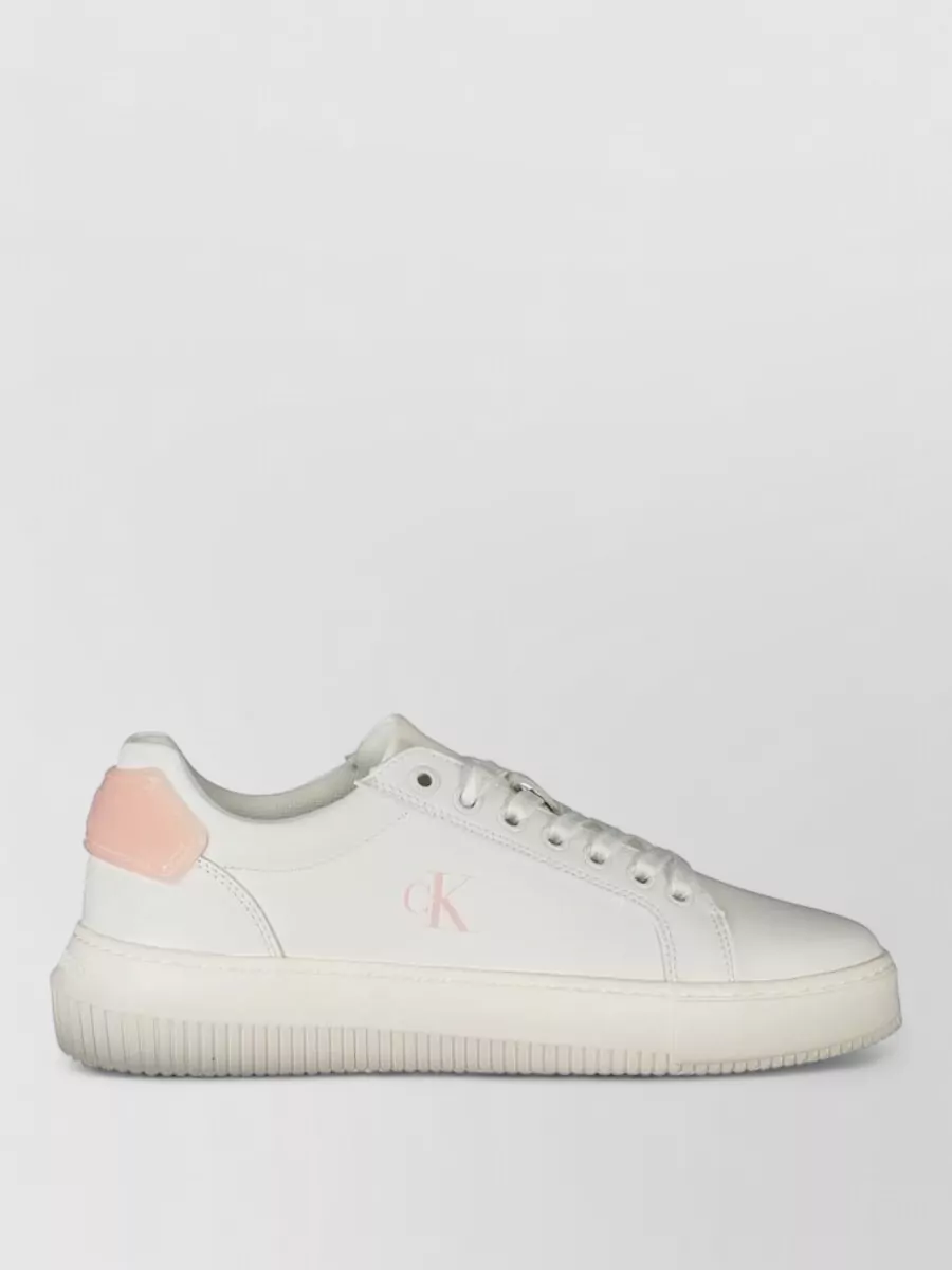 Calvin Klein leather lace-up sneakers