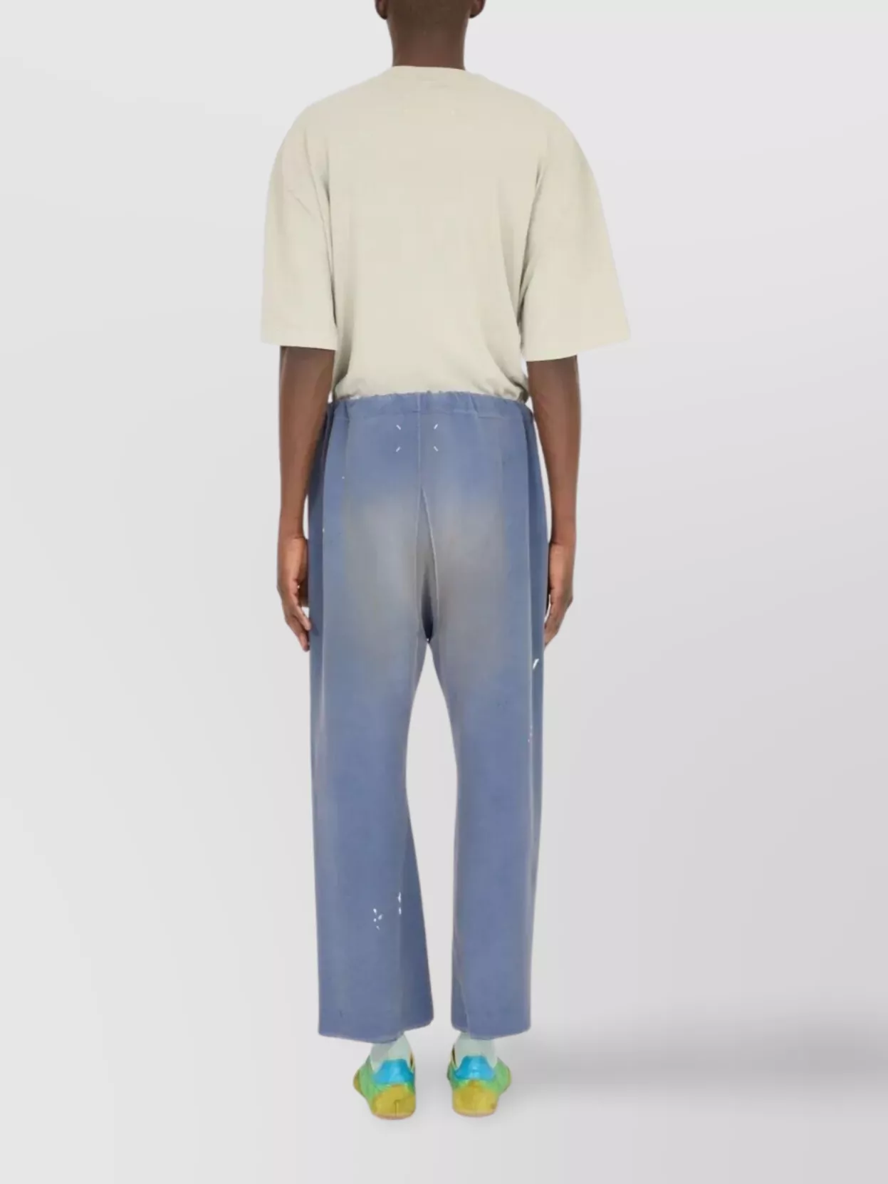 Maison Margiela Wide Leg Trousers With Raw Hem And Slits
