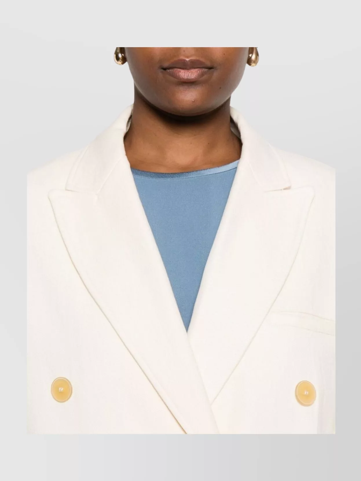 Forte Forte Double-Breasted Tailored Jacket Featuring Flap Pockets