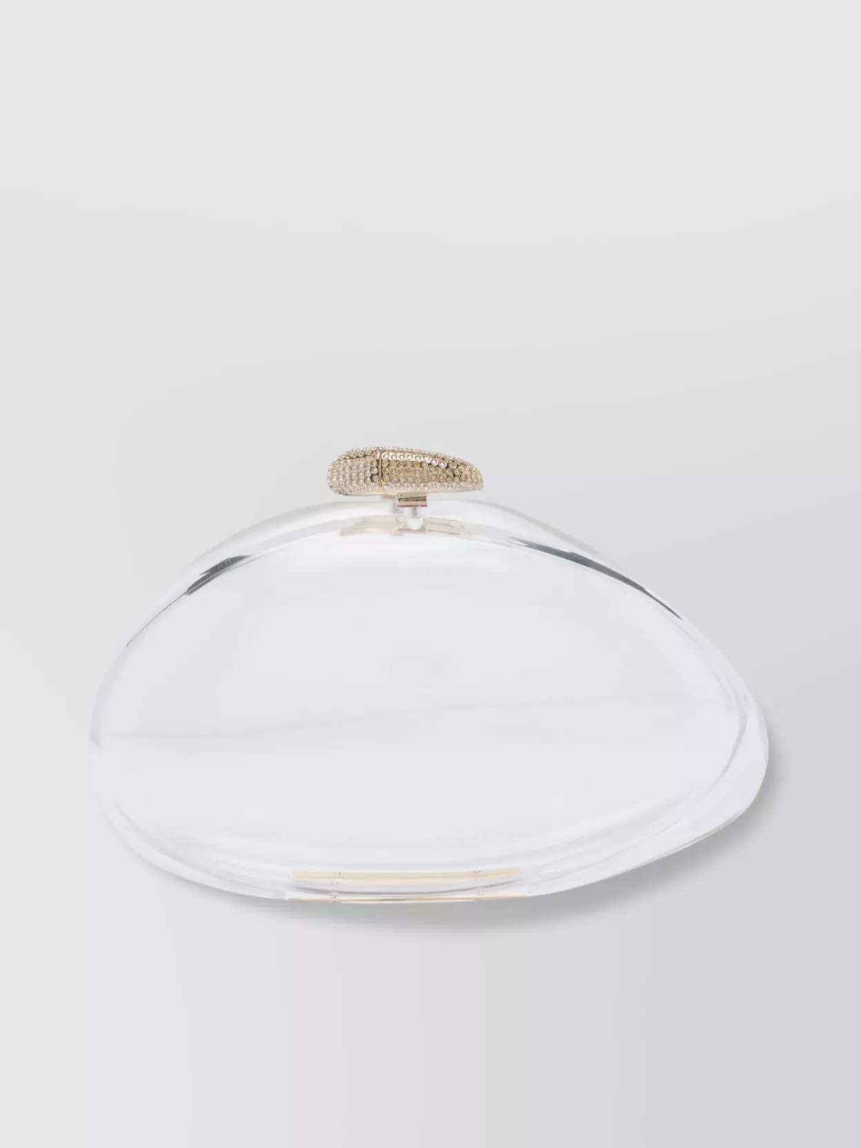 Benedetta Bruzziches Oval Transparent Hand Clutch Bag