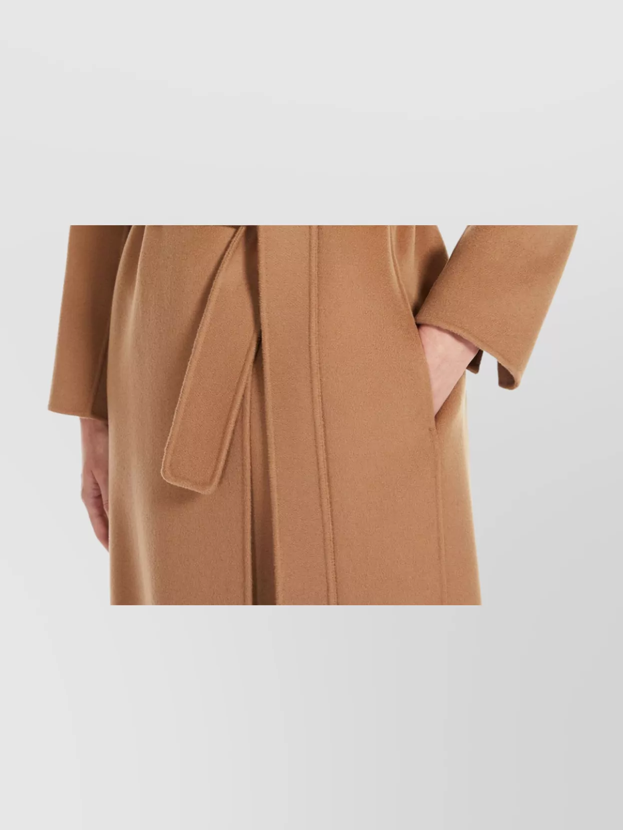 S Max Mara Long Belted Coat Notched Lapels
