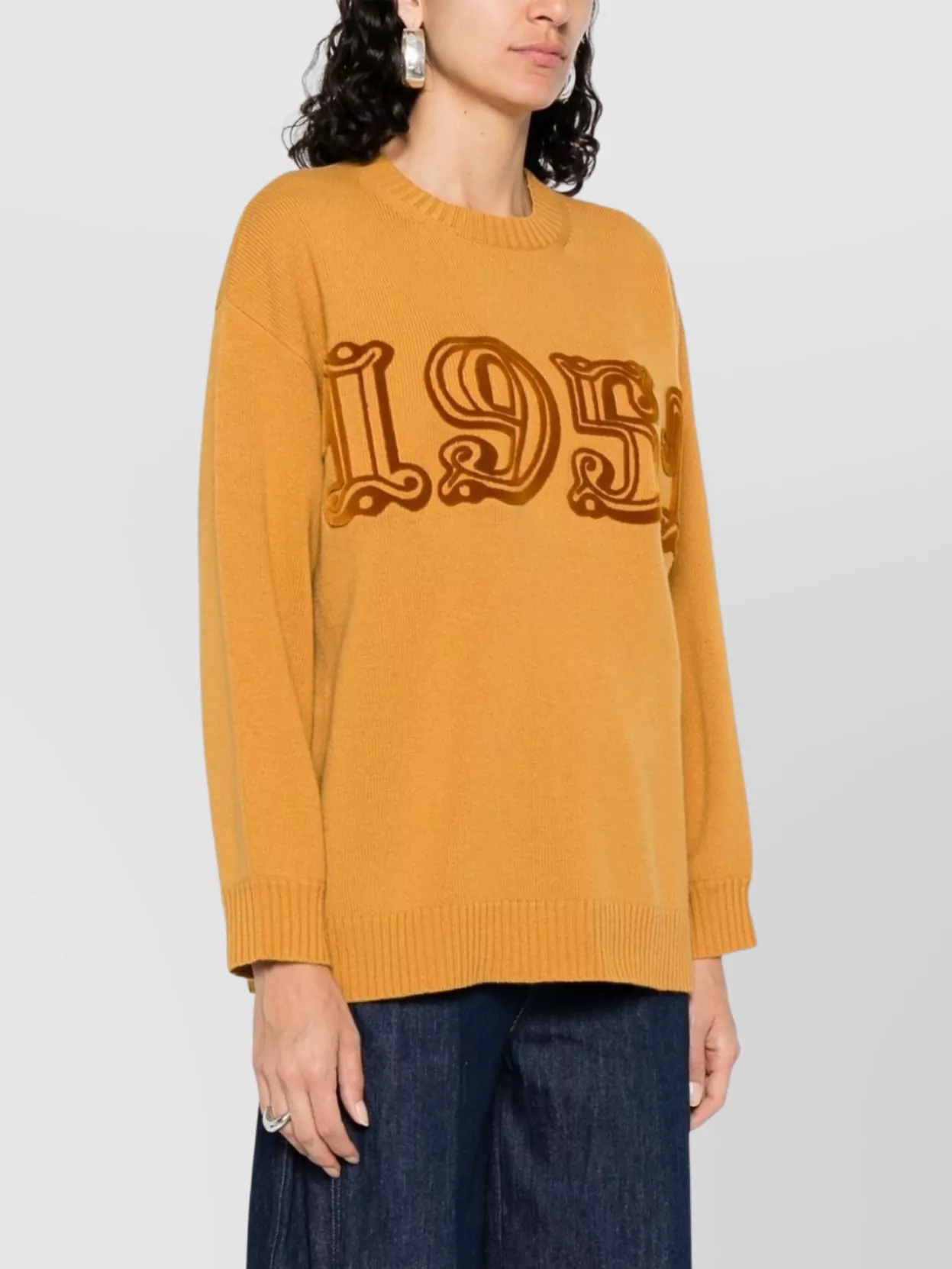 Max Mara Fido Crew Neck Embroidered Knit Sweater
